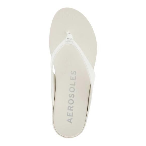 Aerosoles Women's Fisher Round Toe Thong Sandals White Size 8 1/2 M - Picture 3 of 4